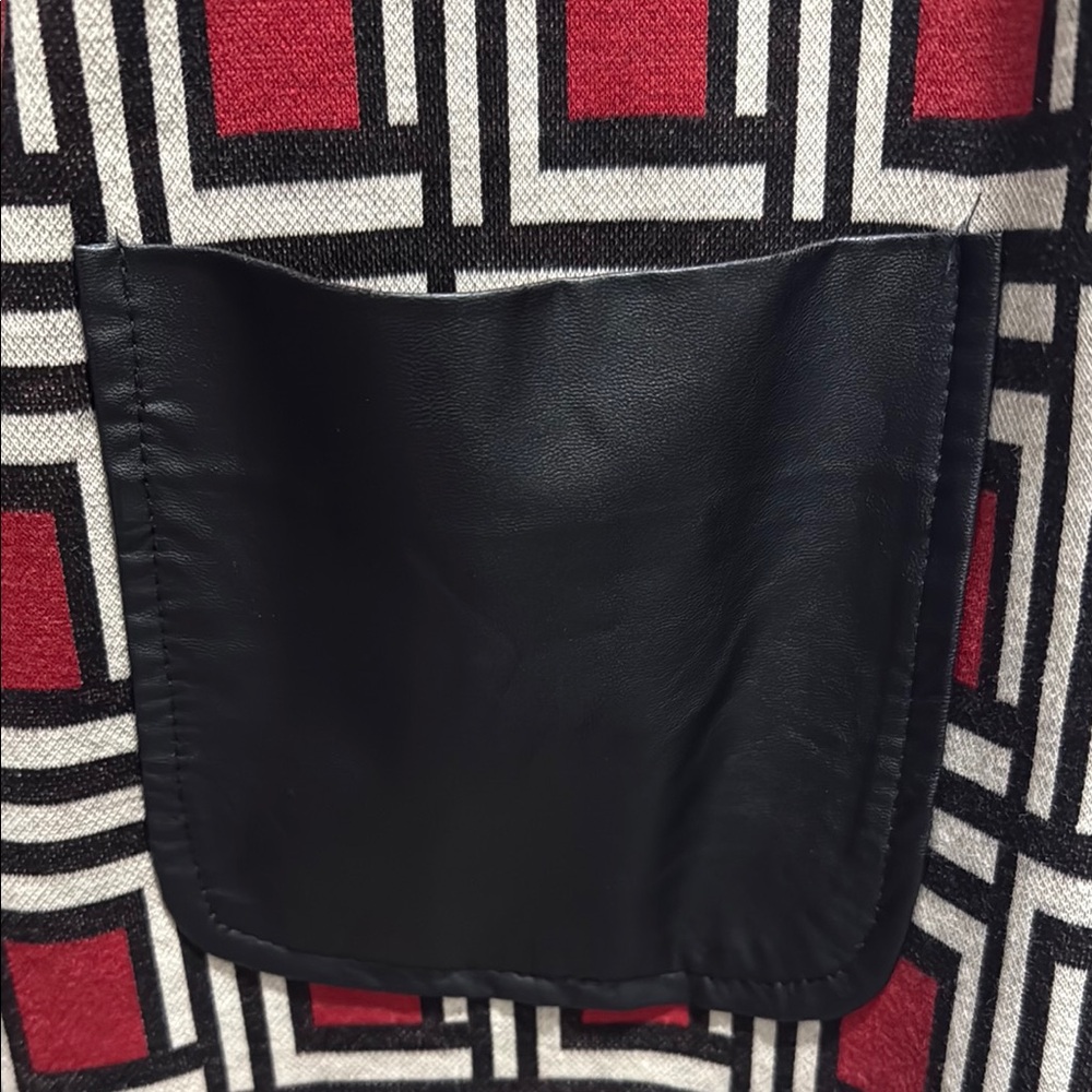 Nine West Black and Red Sheath Mini Dress Sleeveless Crew Neck - Picture 4 of 4